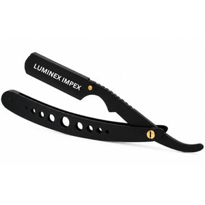 Premium <b>Black</b> Shavette Razor Stainless Steel Barber Straight Razor With Replaceable Double <b>Edge</b> Blade OEM - Product Image 1