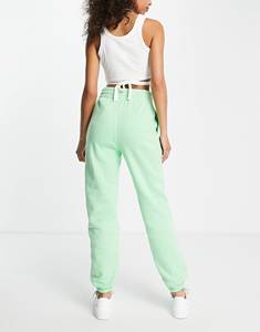 Pantalon de jogging taille haute vert menthe pour femme, coupe ample, longueur intégrale, cordon de serrage, poches latérales, couleur unie, printemps - Product Image 5