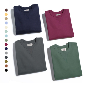 Oversized Crew Neck Sweatshirt Solid Color Knitted <b>Pullover</b> Unisex Casual Autumn Wear Regular Length - Product Image 2