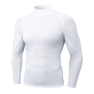 Haut de compression respirant à col montant pour homme, manches longues, performance athlétique, entraînement fitness - Product Image 6