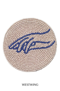 Best Red Embroidery Seed Bead Heirloom <b>Coaster</b> Legacy Classic <b>Coaster</b> Traditional Design Light Weight <b>Glass</b> Pad Table Pattern - Product Image 6