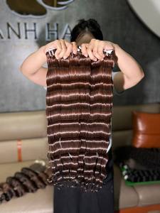 Extensiones de cabello Naturalo Wave de 28 pulgadas, color marrón, sin pegamento, densidad 200%, cabello humano. - Product Image 1