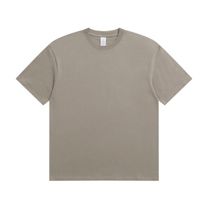 China Bangladesh Factory Price OEM Customized Logo Embroidery 260G Heavyweight Combed Cotton Loose Fit Solid <b>White</b> Men T Shirt - Product Image 4