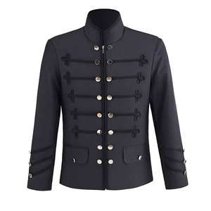 Veste de style gothique steampunk pour homme, blazer croisé, manteau vintage zippé, vente en gros - Product Image 1