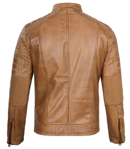 Veste d'hiver en cuir véritable décontractée de haute qualité pour hommes, costume taille américaine en édition limitée avec fermeture à glissière - Product Image 6
