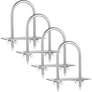 Paquete de 4 varillas de acero inoxidable de 5.5 pulgadas de largo y 2 pulgadas de ancho para asar carne, piezas de rosticería, pernos en U, herramientas para carne de cerdo y aves - Product Image 1