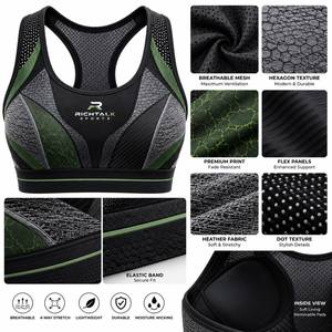 Soutien-gorge de sport pour femme à sublimation, meilleur prix, haute performance, dos nageur, logo frontal, séchage rapide, respirant, vente en gros, haute qualité - Product Image 6