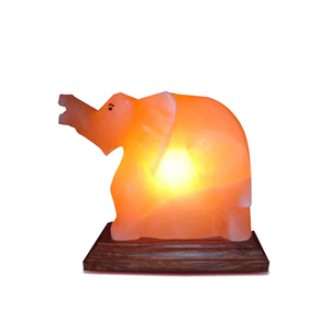 Lámpara de Sal del Himalaya en Forma de Elefante Hecha a Mano, Artesanía Natural de Pakistán, Estilo Animal, Tamaño Personalizado para el Hogar - Product Image 1