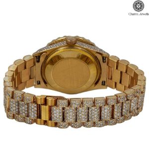 Montre de luxe Charm Jewells en acier inoxydable, cadran rond de 42 mm, cristal saphir, mouvement à quartz, chronographe, design unisexe tendance - Product Image 6
