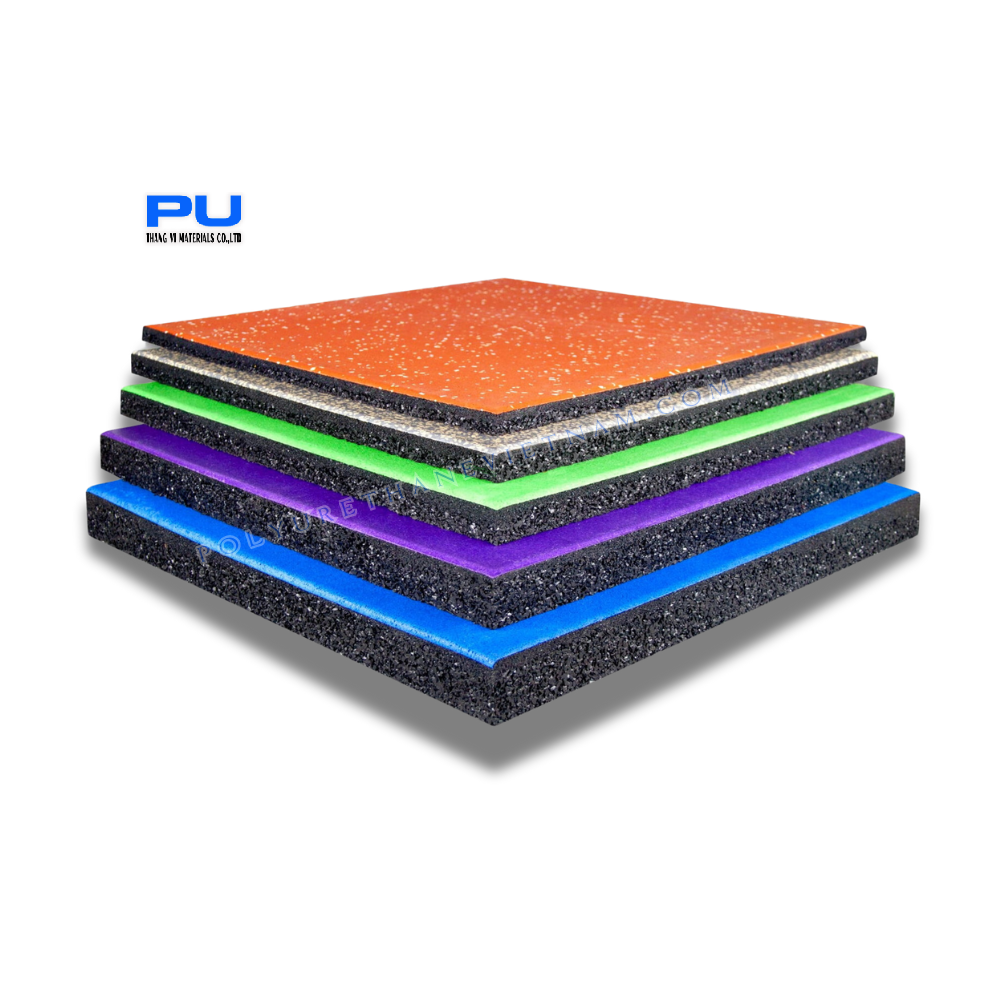 SBR Dyed or EPDM Rubber Tiles Square Anti-Slip Gym Flooring Application Product Category Rubber Flooring