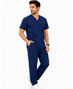 Tenue médicale professionnelle pour hommes, ensemble jogging 2 pièces, respirant, en spandex, uniforme de médecin/infirmier, tendance - Product Image 4