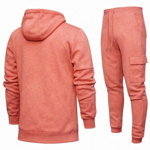 Conjunto Deportivo Personalizado al por Mayor, Sudadera con Capucha y Pantalones de Chándal de Algodón y Poliéster para Hombre, Tallas Grandes, Unisex, con Apliques Bordados, Ecológico - Product Image 3