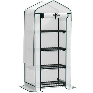 Mini tenda pop-up bianca a 4 livelli per la coltivazione di piante da interno - Product Image 1