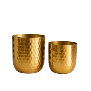 Macetas Metálicas para Plantas de Interior y Exterior, Decoración para Hogar y Jardín, Juego de 2 Macetas para Sala de Estar y Dormitorio - Product Image 1