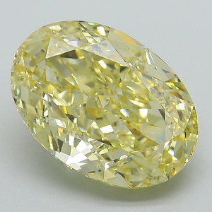 Diamant de laboratoire certifié IGI, jaune intense fantaisie, taille ovale, diamant non monté pour la vente en gros de bijoux fins - Product Image 5