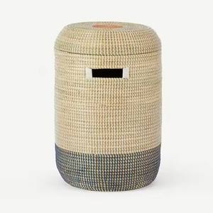 Natural/customized Color Round/Rectangle/<b>Square</b> Storage <b>Baskets</b> Flexible Seagrass water hyacinth Eco-Friendly Clothing <b>basket</b> - Product Image 1