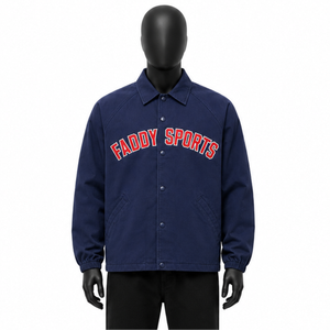 Wholesale Custom Logo Men's <b>Coach</b> Jacket Streetwear Windbreaker Waterproof Sports Jacket Lightweight Button Up Varsity Coat - Product Image 1