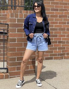 Women's <b>Cropped</b> <b>Denim</b> <b>Jacket</b> Vintage Blue Button Closure Casual Street Style OEM Custom Fashion Outerwear Premium Quality Fit - Product Image 1