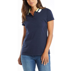 Polo pour femme uni bordeaux à manches courtes en coton respirant, coupe ajustée, élégant, pour le bureau et le quotidien en été - Product Image 5