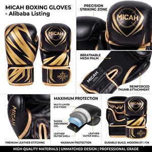 Guantes de Combate Sanda de Piel Sintética con Logotipo Personalizado, Impresión Serigráfica, Diseño de Medio Dedo, Cierre de Gancho y Bucle, para Entrenamiento de Muay Thai y MMA - Product Image 6