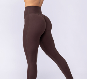 Leggings de sport pour femmes à prix bas, taille haute, super élastiques, sans couture, tricotés, pour la gym et le yoga - Product Image 2