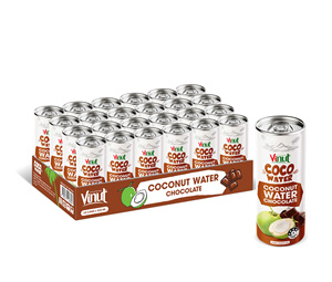 Eau de coco VINUT au chocolat, en canette, 320 ml (10,82 fl oz) - Boisson vietnamienne, prix de gros, échantillon gratuit - Product Image 3