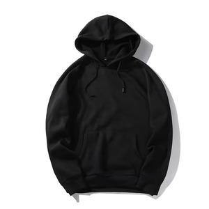 เสื้อฮู้ดโอเวอร์ไซส์สีพื้นสำหรับผู้ชาย แขนยาว ผ้าฟลีซ สวมใส่สบาย ทรงพอดีตัว แบบถัก - Product Image 2