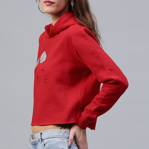 Quick Wear Women Winter <b>Crop</b> <b>Top</b> Hoodies High Quality Customizable Front Logo Light Weight Trending Low Rate - Product Image 2
