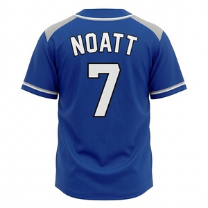 เสื้อเบสบอลทีมฝึกซ้อมแบบเต็มตัว กระดุมติดเต็มตัว ระบายอากาศได้ดี ไซส์ใหญ่พิเศษ ทรงยืดหยุ่น  แบบซับลิเมชั่น - Product Image 2