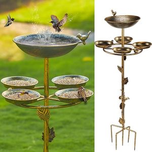 Baño para Pájaros de Hierro Ecológico y Encantador para Decoración de Jardín Exterior y Actividades Diarias de Alimentación de Aves en el Patio Trasero - Product Image 1