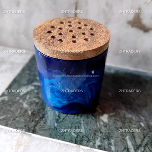 Nouvelle tendance Brûleur d'encens en bois et résine époxy Bakhoor artisanal artistique Mubkhar pour les maisons de luxe, les hôtels et les cadeaux de Ramadan Eid - Product Image 1