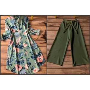 DISEÑADOR RAYON IMPRESIÓN DIGITAL TRABAJO TOP PALAZZO MEHENDI - Product Image 1