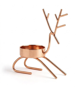 <b>Top</b> Arrival Minimalist Deer Candle Holder Modern Black Metal Scandinavian Artistic Candle Stick Holder Customized Size - Product Image 4