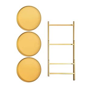 Support de plantes en métal, support rond pour pots de fleurs, présentoir pour la décoration de la maison et du jardin - Product Image 6