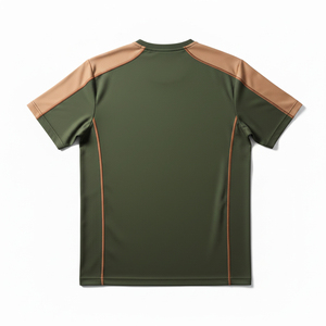 T-shirt de sport à col en V, coupe ajustée, taille cintrée, haut athlétique confortable en jersey extensible pour tenue décontractée et fitness - Product Image 4