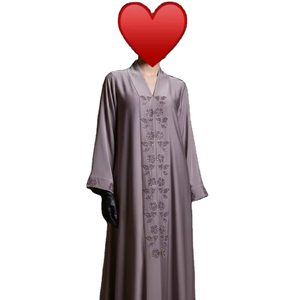 Luxury Designer Diamond Thread Work Washable Anti-Wrinkle Breathable Imported TikTok Fabric Floor-Length Straight Party - Product Image 1