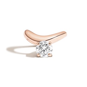 Luxury 14K Solid Gold Pear Cut Diamond Engagement & Wedding Ring IGI Certified Offset Round Design for Women - Product Image 3