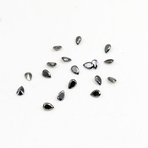 Diamante Negro Natural Corte Pera, Piedra Preciosa Suelta de 5x8mm 3x5mm, Diamante AAA para Joyería Fina - Product Image 2