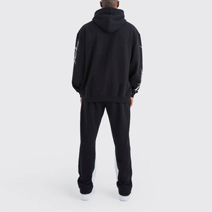 <b>Men</b> Flared Tracksuit Set Custom Logo <b>Slim</b> <b>Fit</b> Athletic Training Suit Two Piece Sportswear <b>Jogger</b> Jacket Pants - Product Image 2