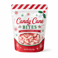 Sachet Doypack en plastique transparent OPP avec fermeture éclair, pour cadeaux de Noël, biscuits, cadeaux, collations, décorations de Noël, rennes, arbre de Noël, emballage alimentaire