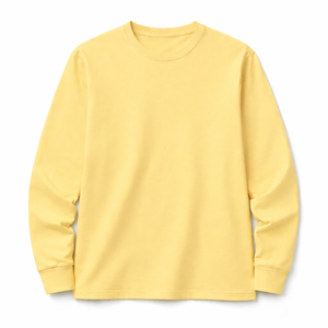 T-shirt classique en coton de qualité supérieure à manches longues, doux, respirant, séchage rapide, haute qualité, vêtement décontracté, confort quotidien, coupe classique - Product Image 1