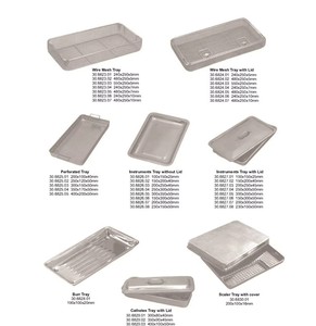 Bandeja para Catéteres de Alta Calidad de Mahfooz con Tapa, Instrumentos Quirúrgicos de Acero Inoxidable, Reutilizables, Acabado Mate, CE - Product Image 6