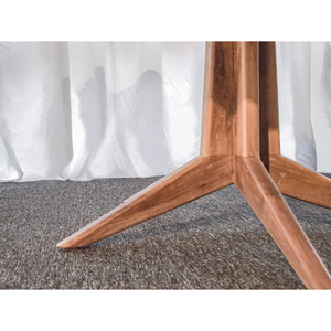 Santa Round Solid Wood Dining <b>Table</b> <b>Mid</b> <b>Century</b> Modern Minimalist for Home and Cafe - Product Image 5