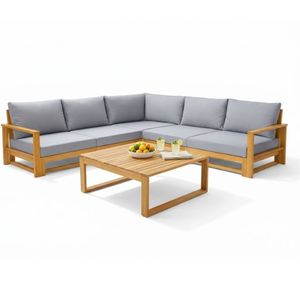 Garden Sofas Set (6pcs) Sofa outdoor funiture made in Vietnam Thinh Phu outdoor furniture factory acacia <b>wood</b> with cushion - Product Image 2