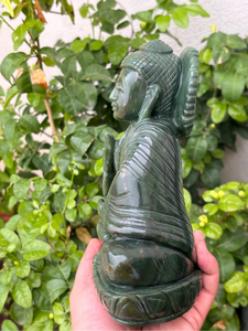 Colombian Jade Buddha <b>Statue</b> | Hand Carved Natural Jade Meditation Idol | Gemstone Buddha Home Decor | Wholesale Supplier - Product Image 5