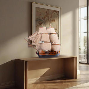 Modèle de bateau esclavementier hollandais de 15 pouces, en bois durable, gravé, navire à voile historique, artisanal, décoration nautique - Product Image 5