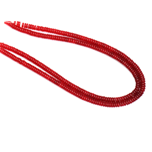 Cuentas Redondas Planas de Cuarzo Bio Rojo Cereza |   Perlas Bio de Cuarzo Rojo |   Cuentas Redondas Lisas | Suministros para la Fabricación de Joyería | Abalorio para pulsera DIY - Product Image 4