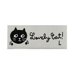 Étiquettes tissées personnalisées à extrémités pliées, forme rectangulaire, bords coupés à l'échelle ultrasonique, lavables pour sacs de vêtements et projets DIY - Product Image 1