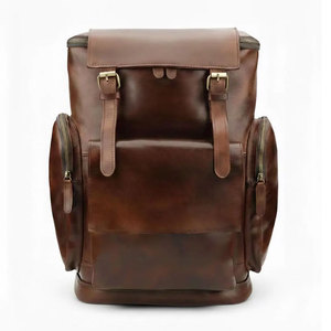 Stylish And Fashionable Solid Pattern <b>Leather</b> <b>Backpacks</b> Bulk Quantity Factory Made Zipper Closure <b>Leather</b> <b>Backpacks</b> - Product Image 1