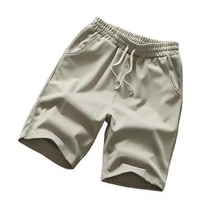 Shorts Bermuda Homme Couleur Unie avec Cordon de Serrage en Coton Respirant Taille Mi-Haute Décontracté Noir Blanc Bleu - Product Image 3